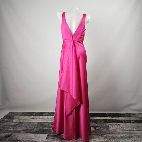 Alfred Angelo Pink Satin Bridesmaids Event Dress Size S - Picture 6 of 10